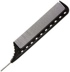 Y.S. Park YS-102 carbon black comb teeth close-up showing even spacing