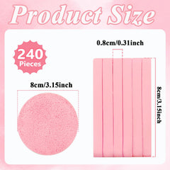 Ysanciuu soak-to-round sponge expands to round shape for gentle cleansing.