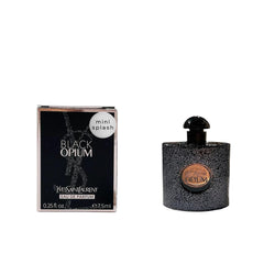 Yves Saint Laurent Black Opium mini bottle front view for on-the-go fragrance.