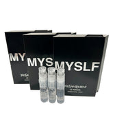 Yves Saint Laurent MYSLF LE PARFUM sample vial 1 showcases compact travel fragrance for on-the-go confidence.