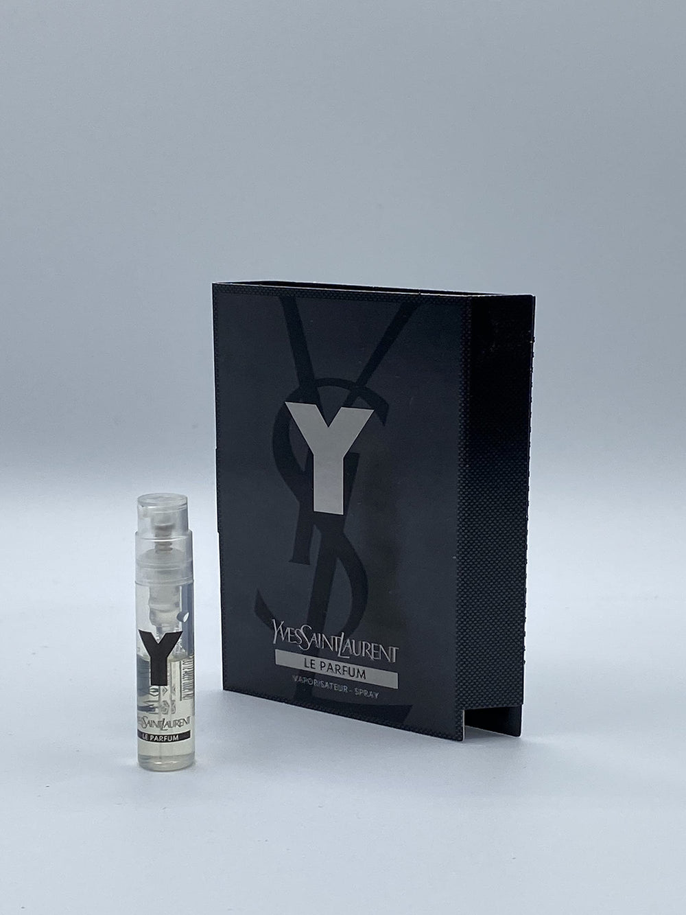 Yves Saint Laurent Y for Men half-filled sample bottle for on-the-go freshness.
