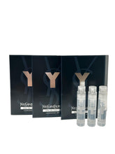 YSL Y Men EDP sample travel set: compact vials for on-the-go scent sampling.