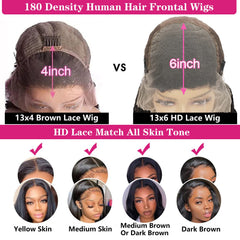 Ysxbui lace-front-cap detail shows adjustable straps and combs for a secure fit
