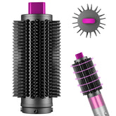 YTCHYYSK upgraded round brush attachment in rose with soft bristles for smooth volumizing styling.