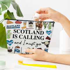 Ythuil cotton-linen cosmetic bag highlights durable zipper for secure organization.