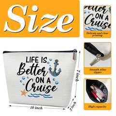 Ythuil Cruise Makeup Bag waterproof material close-up for durable, travel-ready protection.