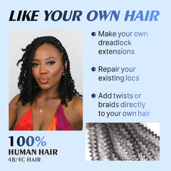 YuDragonFt loc repair bulk hair ready for blending