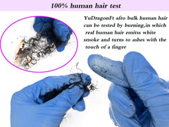 YuDragonFt natural black 16 inch bulk hair ready to bleach or dye for color customization