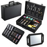 Yueieoun Barber Accessory Case top lid with eight scissor slots for easy, at-a-glance tool access.
