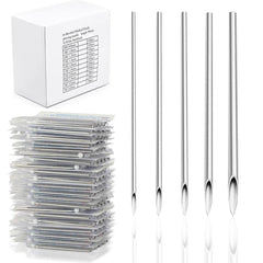 Yugui 100pcs piercing needles kit in mixed gauges for versatile body piercings.