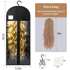 Yujiash dust-proof wig bags protect extensions from dust and moisture during home storage.