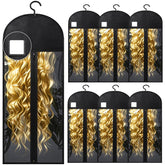 Yujiash wig storage bags with hanger 31.5in keep wigs neat for storage and travel.
