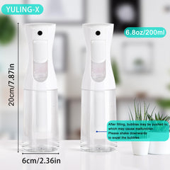 YULING-X spray bottle ultra-thin-mist delivers wide coverage for hair styling and plant care.
