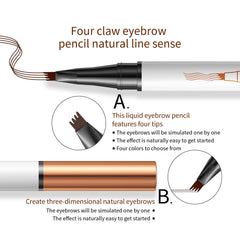 Yulinlon Q707 brow pen dark coffee swatches show rich color payoff