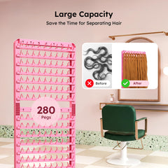 Yumkfoi two-sided braiding rack setup for flexible, efficient styling stations