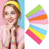 Yunaking neon headbands packaged in a pouch for gifting and travel
