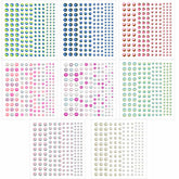 Yuntop pearl stickers colorful flat-back gems for nails with easy self-adhesive application.