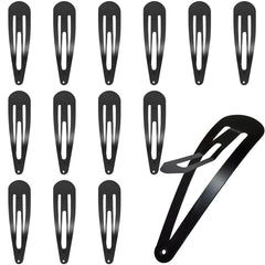 Pinza Yuntop grande de metal negro para peinados diarios con agarre firme.
