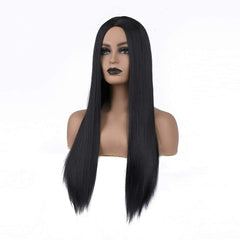 YunYan 150-density black wig offers full, natural-looking volume.