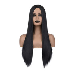 YunYan black wig long straight 26in for daily wear with natural silhouette.
