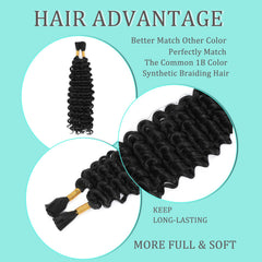 YUUYEE 20 inch bulk hair ready for DIY knotless braid styles.