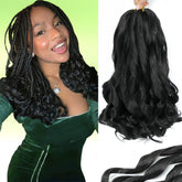 YUUYEE French Curl Braiding Hair 14-inch close-up showing soft fibers for twists and braids