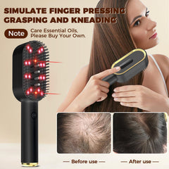 Yuxian Laser Hair Growth Comb close-up teeth detail targeting the scalp