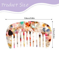 YUXIANLB travel comb pocket size front view ideal for on-the-go touch-ups.