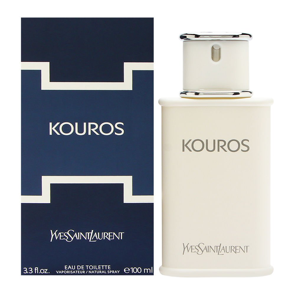 Yves Saint Laurent Kouros bottle for enduring daytime fragrance.