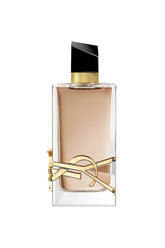 Yves Saint Laurent Libre Flowers and Flames bottle close-up highlights bold floral aura for evening wear.