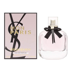 Yves Saint Laurent Mon Paris bottle for a romantic evening fragrance.