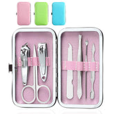 YWQ manicure set case pink – travel-ready organization for on-the-go grooming.