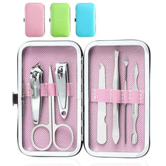 YWQ manicure set case pink – travel-ready organization for on-the-go grooming.