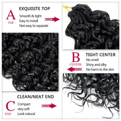 Installation process of YXCHERISHAIR crochet hair demonstrating ease of use.