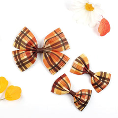YYKITCHEN Happy Fall big-clip hair bow secures autumn styling for girls