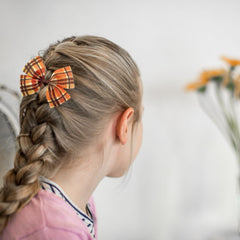 YYKITCHEN Happy Fall hair bows ribbon-detail highlights grosgrain texture
