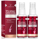 Yzmoffer 5% Minoxidil Spray for Women bottle closeup supporting daily hair growth routine.
