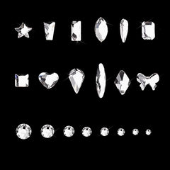 Yzzseven flatback nail art crystals for radiant nail designs.
