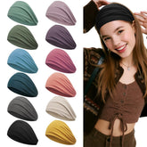 Z-CHARMMY wide headbands in soft nylon fabric for all-day comfort.