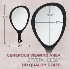 Zadro ergonomic handle on the salon mirror for comfortable grooming