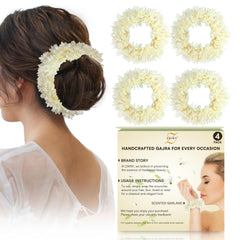 ZAINY Scented Mogra Gajra realistic jasmine flowers for weddings and daily wear.