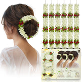 ZAINY red mogra gajra bun decoration for bridal updos and traditional looks