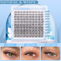 ZANLUFLY invisible-band cluster lashes for seamless, natural-looking eyes