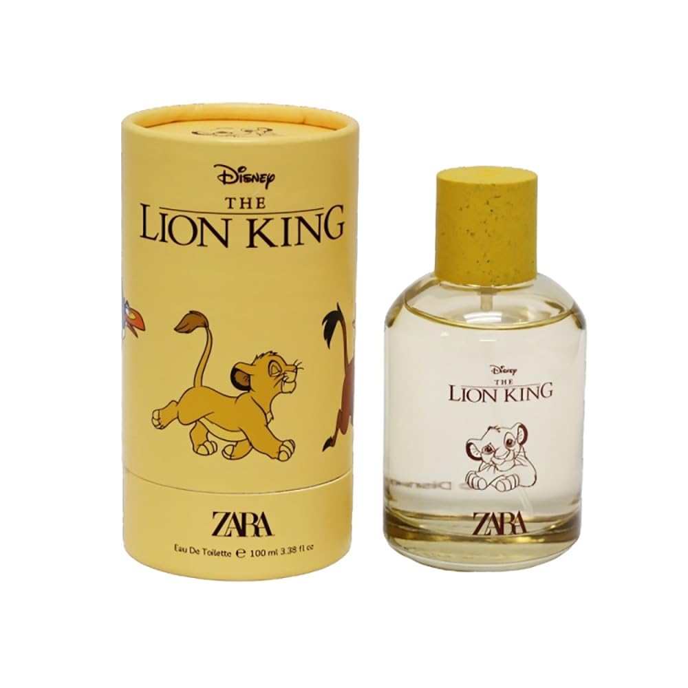 Zara The Lion King kids perfume bottle front showing playful fragrance on display