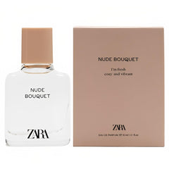 Zara Nude Bouquet bottle-front view shows elegant floral fragrance for daily wear
