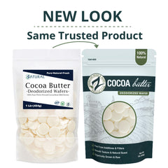 Zatural raw cocoa butter wafers melt-ready texture ideal for double boiler or microwave
