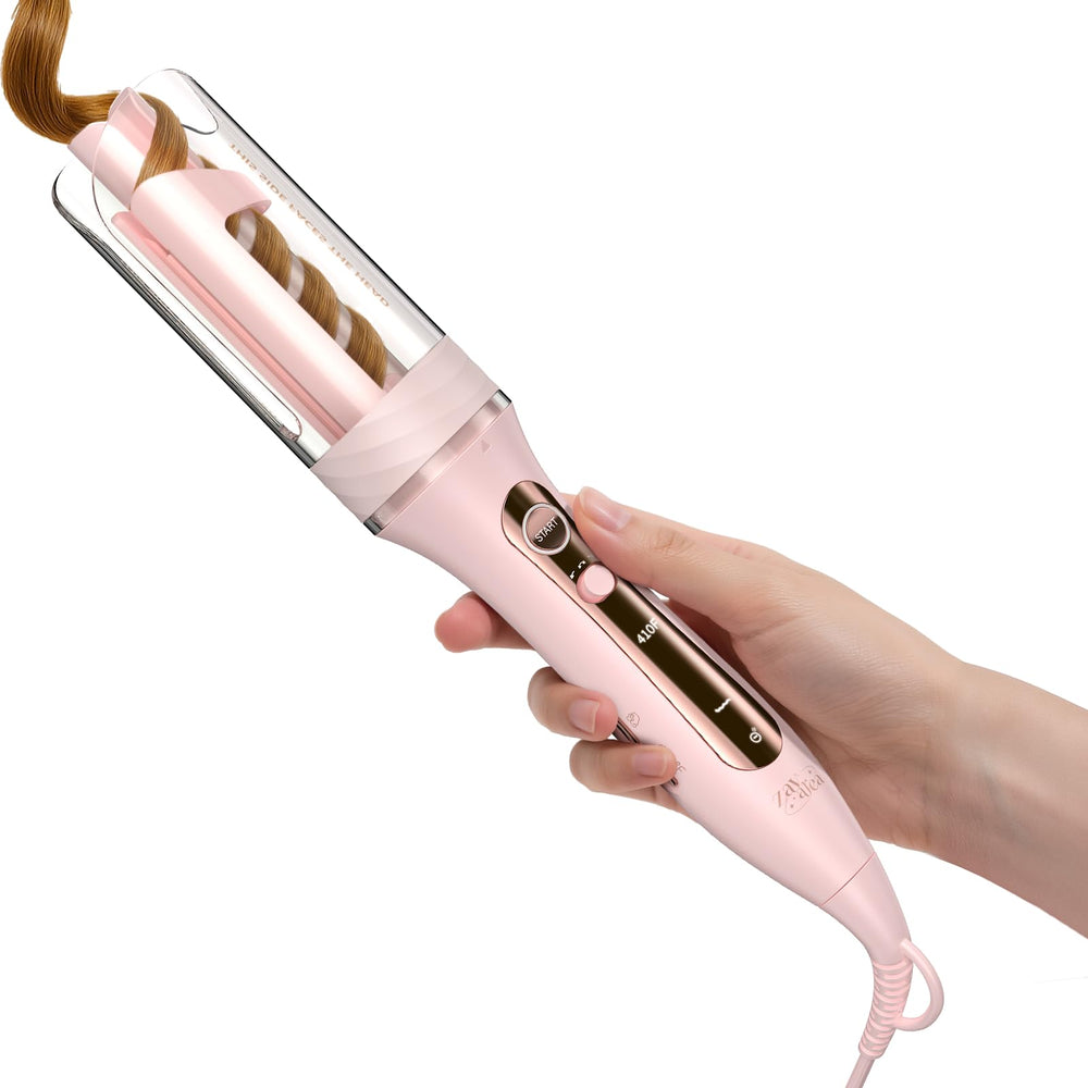 Zavarea automatic curling iron on for even waves.
