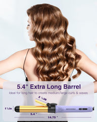 ZAVAREA barrel close-up reveals ceramic surface for smooth, even heat.