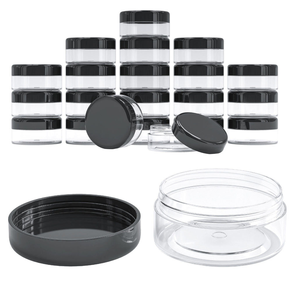 ZAVBE 5g plastic container close-up with lid for compact cosmetics storage.