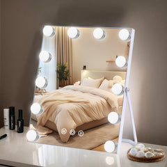 ZBOCAI lighted makeup mirror front view for precise makeup application